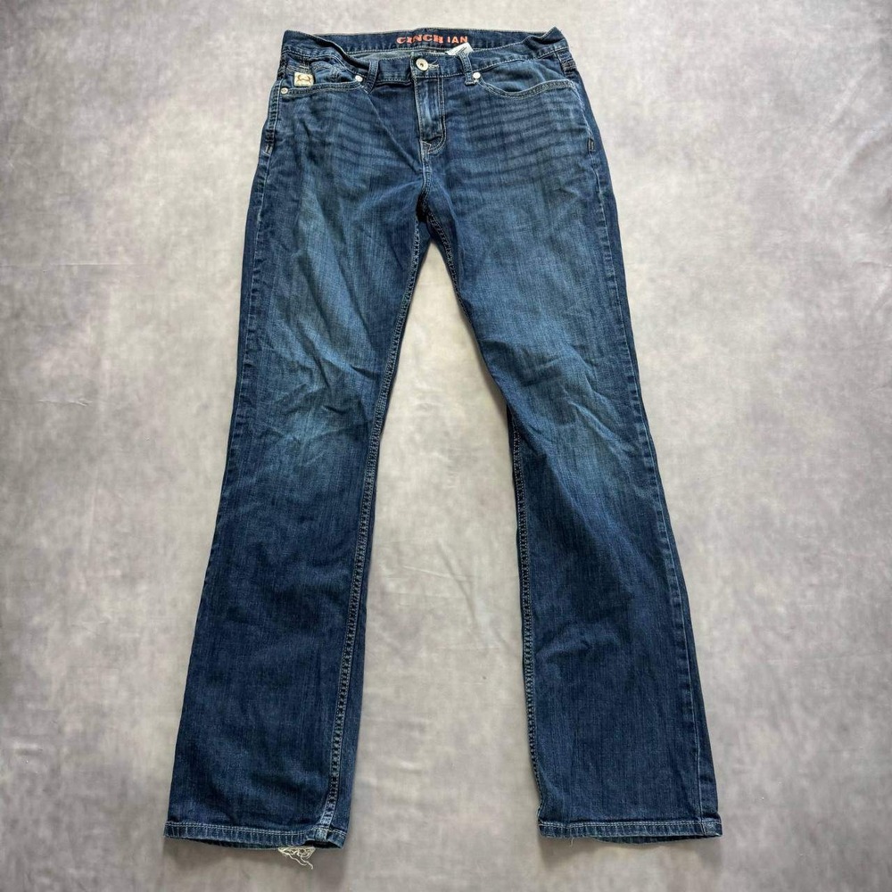 Cinch Ian Jeans Mens 34x34 Blue Slim Fit Western Medium Wash Denim